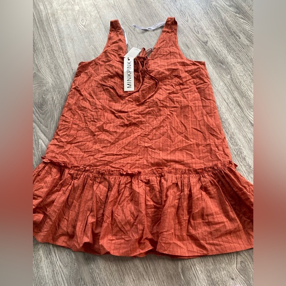 ❗️Last Price Drop❗️MINKPINK No Plans Reversible Dress In Terracotta - Picture 10 of 14